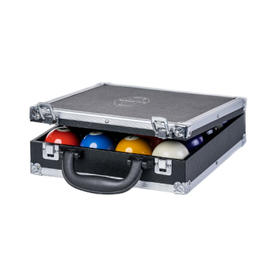 Ballkoffer Pool silber schwarz (ohne Kugeln)